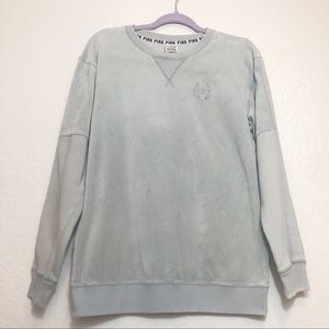 Sea Salt Colored Long Sleeve Suede Winter Sweater (PINK-Victoria Secret)